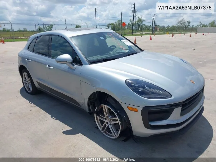 2022 Porsche Macan VIN: WP1AA2A53NLB07376 Lot: 40079552