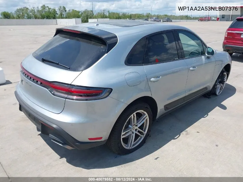 2022 Porsche Macan VIN: WP1AA2A53NLB07376 Lot: 40079552