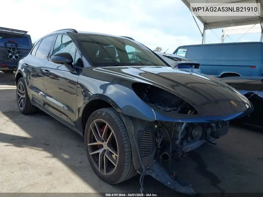 2022 Porsche Macan S VIN: WP1AG2A53NLB21910 Lot: 41913844