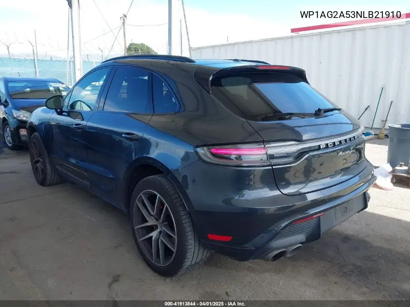 2022 Porsche Macan S VIN: WP1AG2A53NLB21910 Lot: 41913844