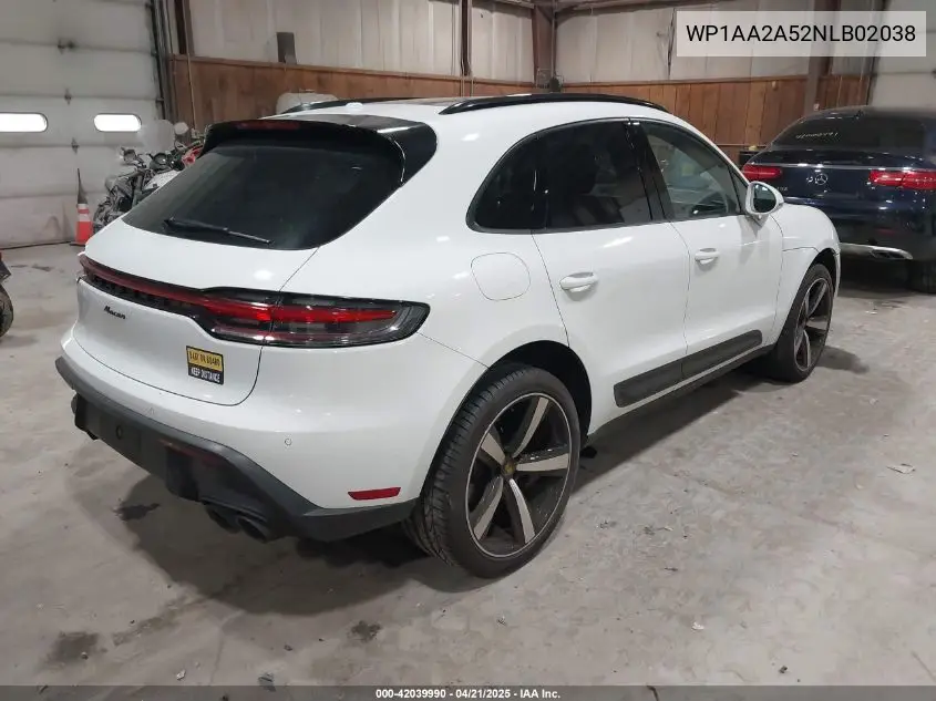 2022 Porsche Macan VIN: WP1AA2A52NLB02038 Lot: 42039990