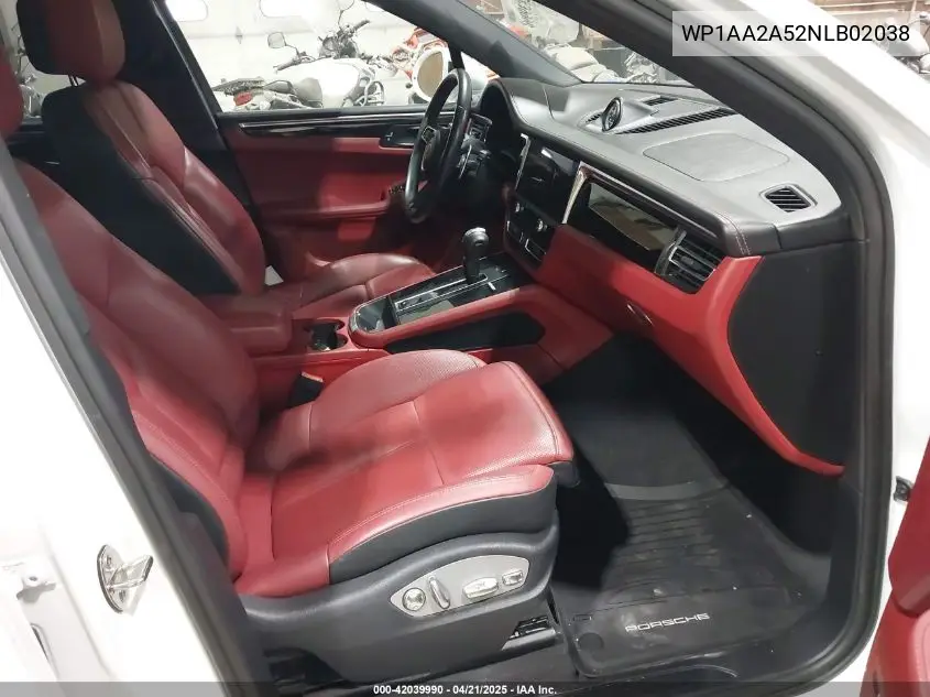 2022 Porsche Macan VIN: WP1AA2A52NLB02038 Lot: 42039990