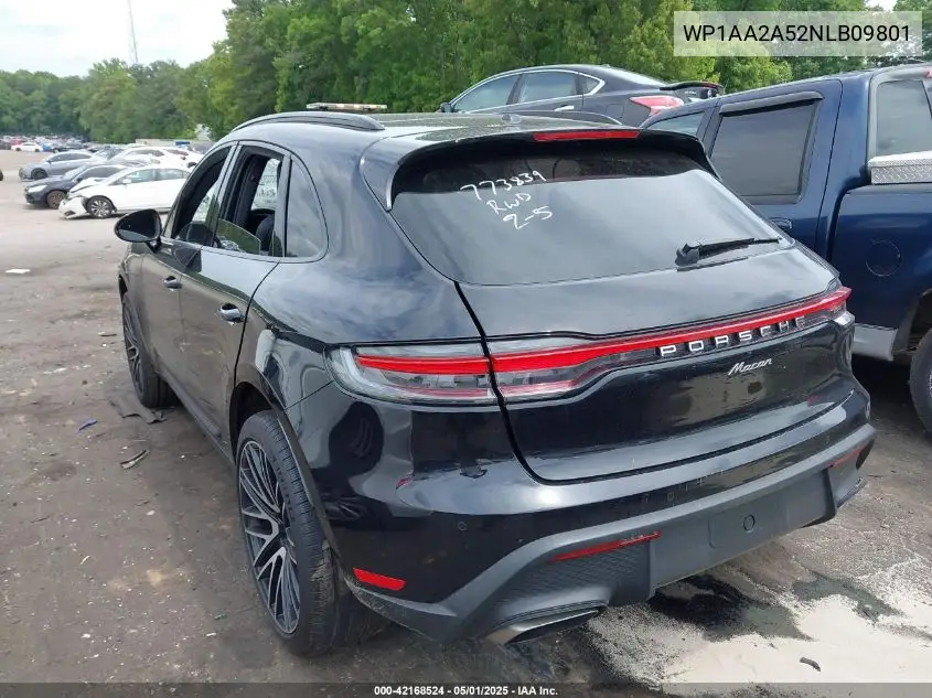2022 Porsche Macan VIN: WP1AA2A52NLB09801 Lot: 42168524