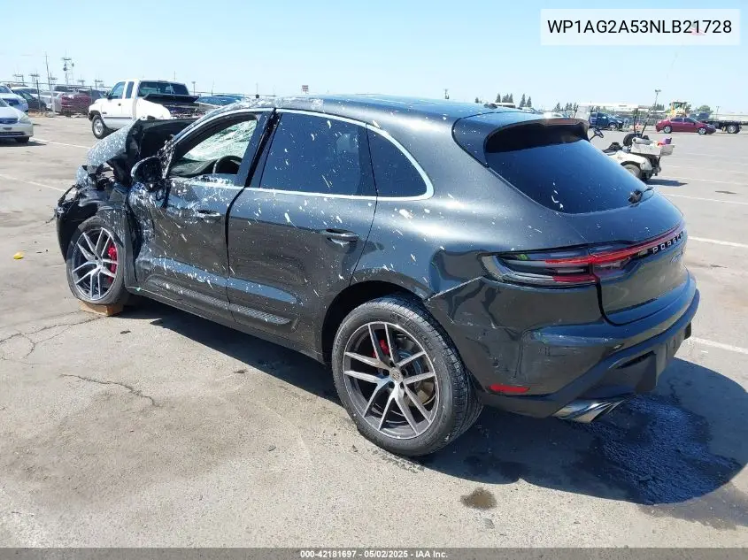 2022 Porsche Macan S VIN: WP1AG2A53NLB21728 Lot: 42181697