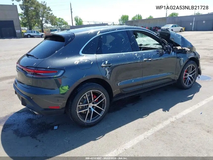 2022 Porsche Macan S VIN: WP1AG2A53NLB21728 Lot: 42181697