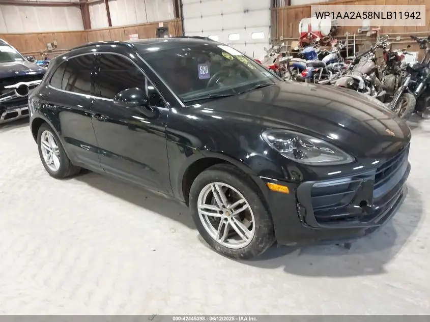 2022 Porsche Macan VIN: WP1AA2A58NLB11942 Lot: 42445398