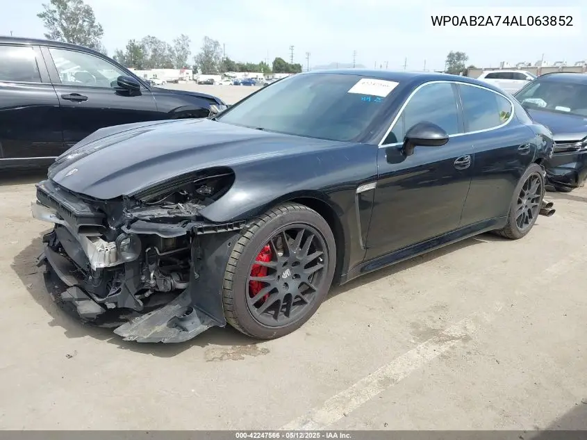 2010 Porsche Panamera 4S VIN: WP0AB2A74AL063852 Lot: 42247566