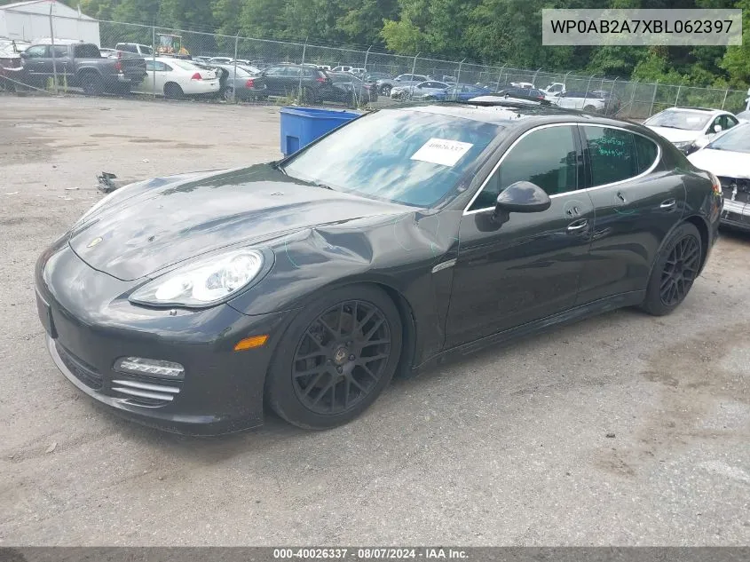 2011 Porsche Panamera 4S VIN: WP0AB2A7XBL062397 Lot: 40026337