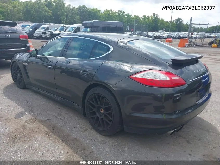 2011 Porsche Panamera 4S VIN: WP0AB2A7XBL062397 Lot: 40026337