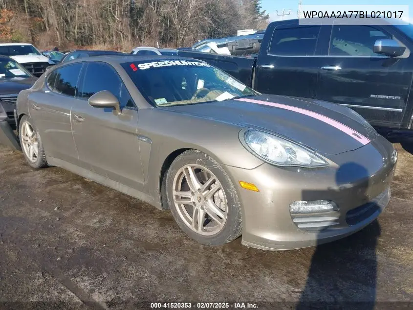 2011 Porsche Panamera 4 VIN: WP0AA2A77BL021017 Lot: 41520353