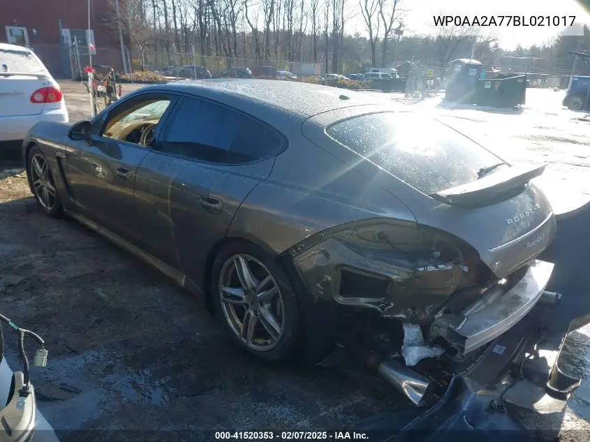 2011 Porsche Panamera 4 VIN: WP0AA2A77BL021017 Lot: 41520353