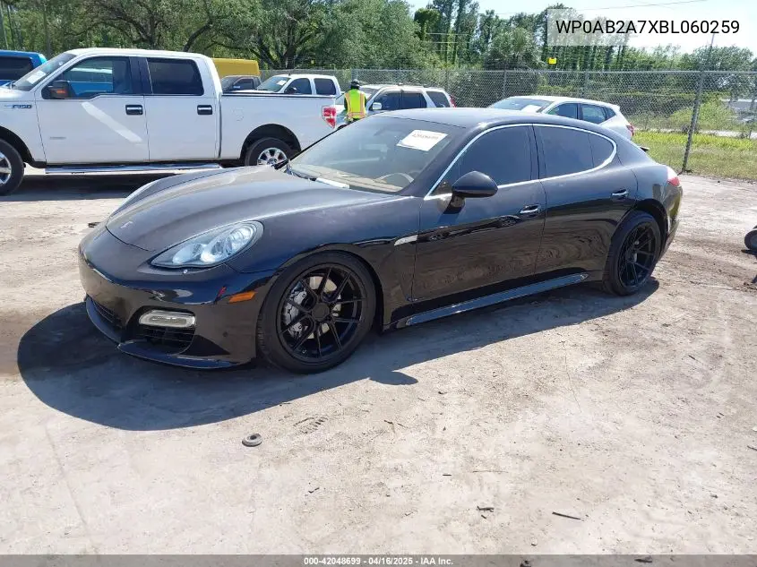 2011 Porsche Panamera 4S VIN: WP0AB2A7XBL060259 Lot: 42048699