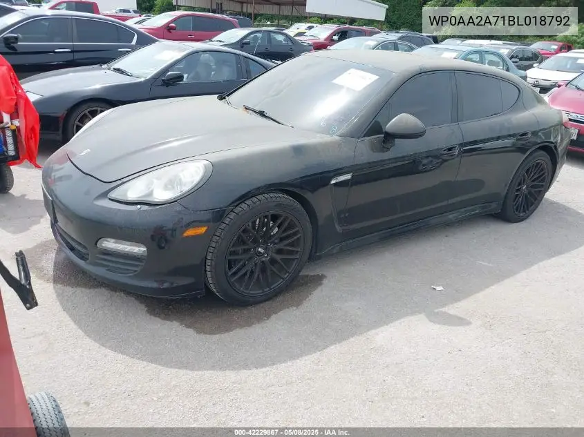 2011 Porsche Panamera 4 VIN: WP0AA2A71BL018792 Lot: 42229867