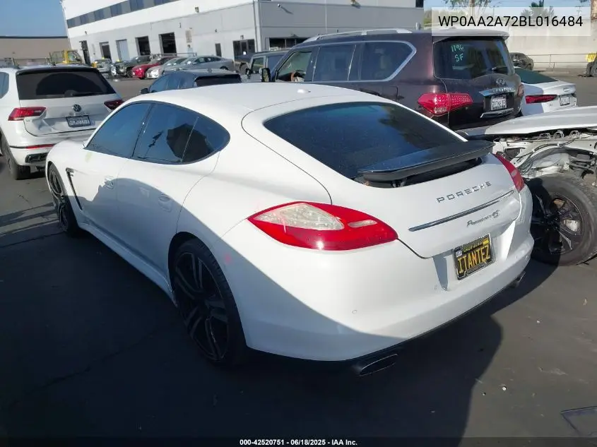 2011 Porsche Panamera 4 VIN: WP0AA2A72BL016484 Lot: 42520751