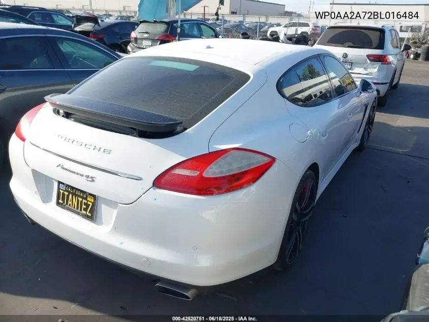 2011 Porsche Panamera 4 VIN: WP0AA2A72BL016484 Lot: 42520751