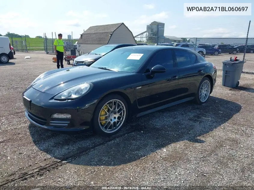 2011 Porsche Panamera 4S VIN: WP0AB2A71BL060697 Lot: 42542039