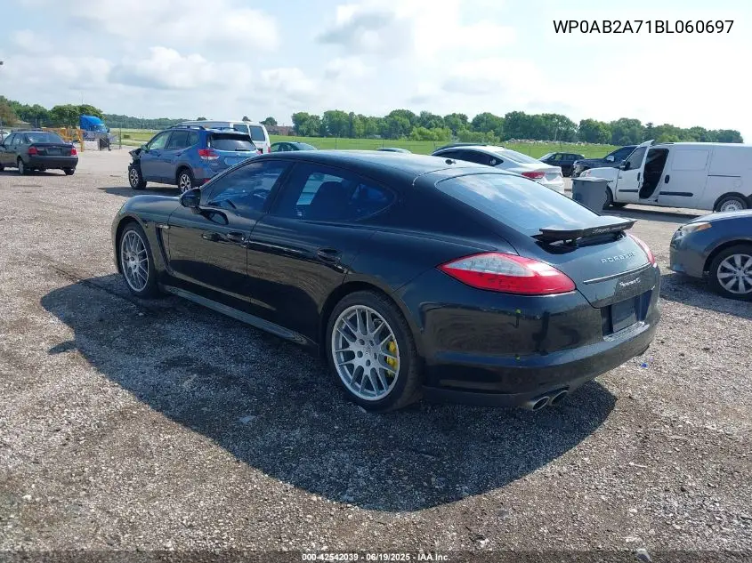 2011 Porsche Panamera 4S VIN: WP0AB2A71BL060697 Lot: 42542039