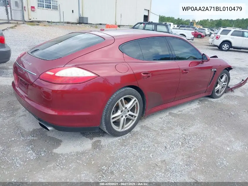 2011 Porsche Panamera 4 VIN: WP0AA2A71BL010479 Lot: 42550521