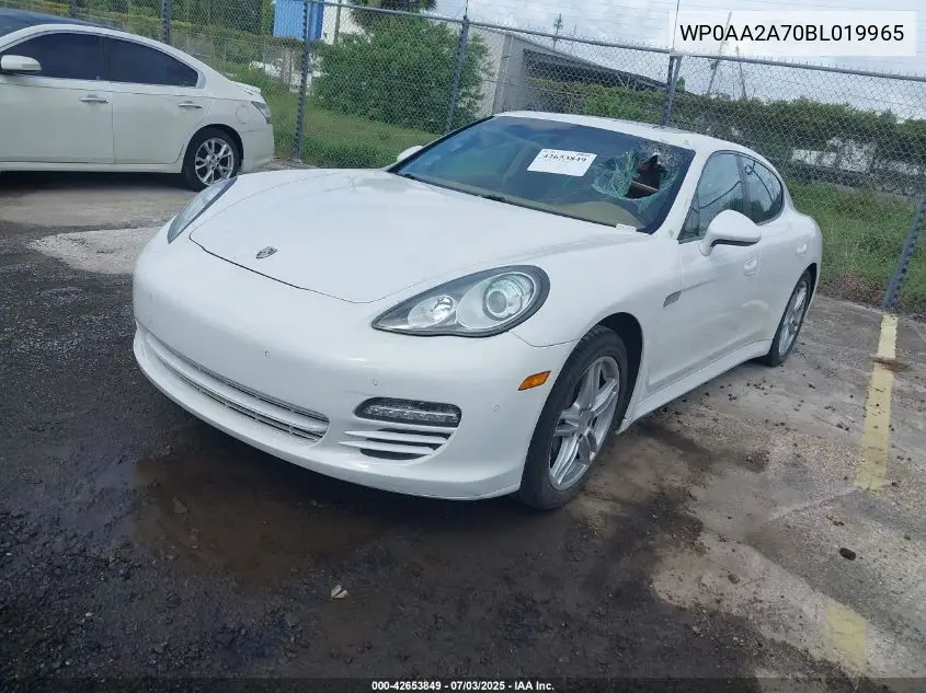 2011 Porsche Panamera 4 VIN: WP0AA2A70BL019965 Lot: 42653849
