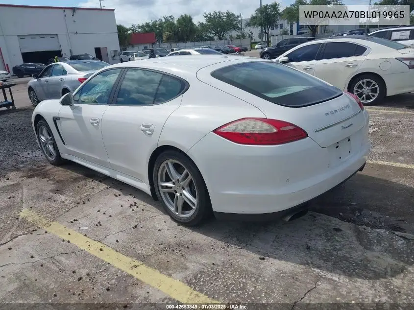 2011 Porsche Panamera 4 VIN: WP0AA2A70BL019965 Lot: 42653849