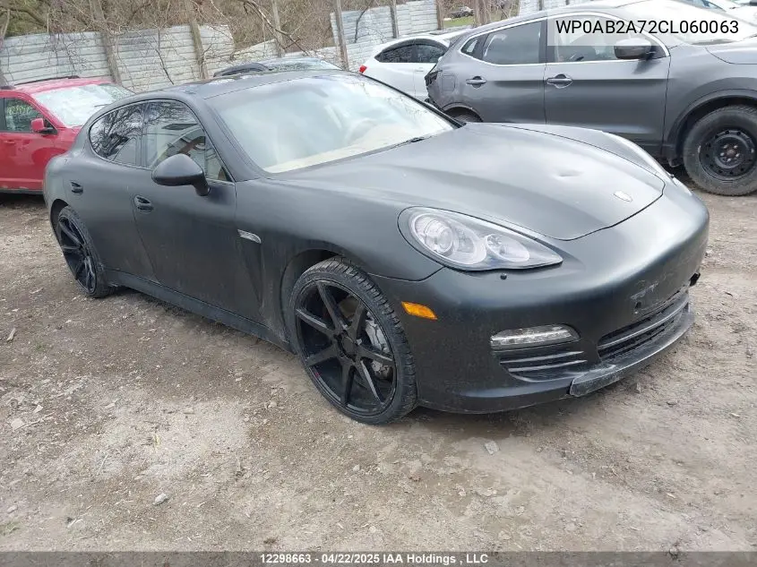 2012 Porsche Panamera S/4 VIN: WP0AB2A72CL060063 Lot: 12298663