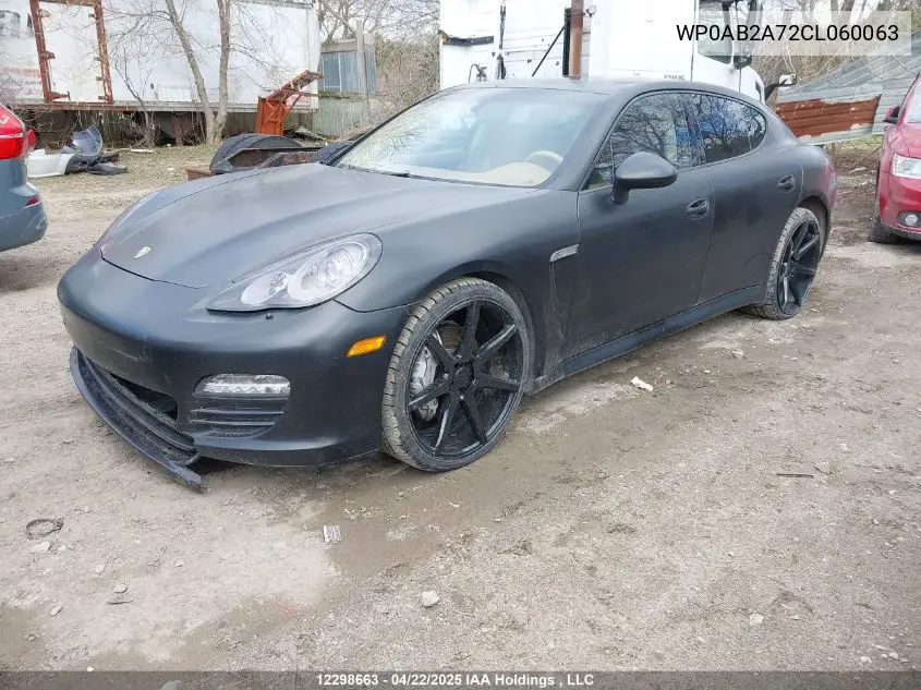 2012 Porsche Panamera S/4 VIN: WP0AB2A72CL060063 Lot: 12298663