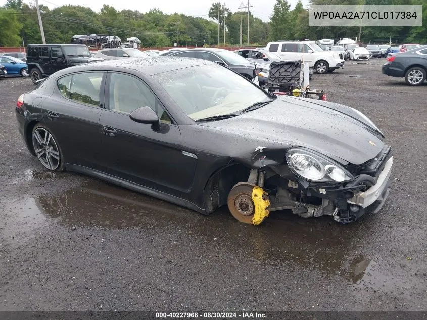 2012 Porsche Panamera 4 VIN: WP0AA2A71CL017384 Lot: 40227968