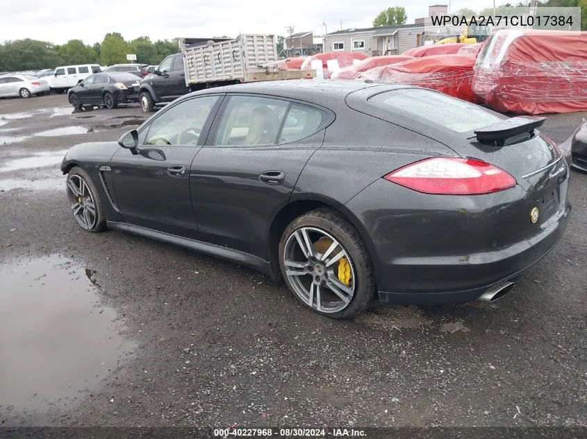 2012 Porsche Panamera 4 VIN: WP0AA2A71CL017384 Lot: 40227968