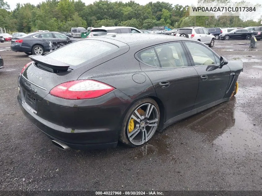 2012 Porsche Panamera 4 VIN: WP0AA2A71CL017384 Lot: 40227968