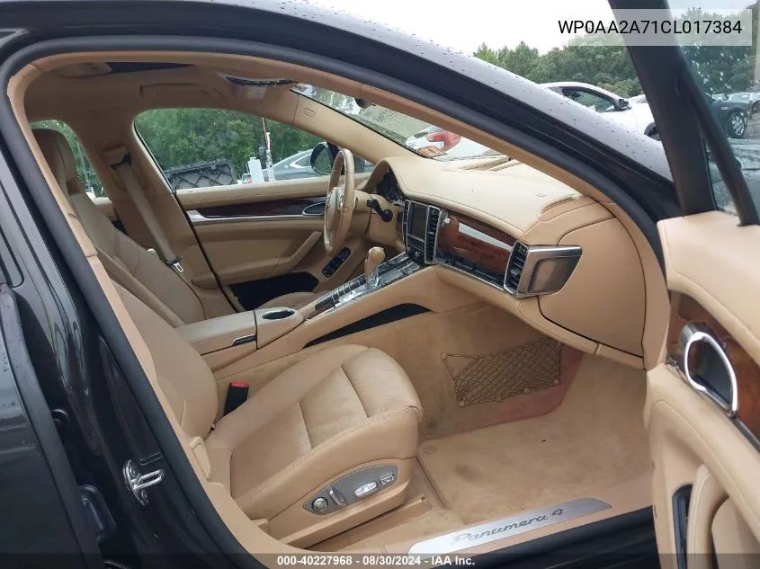 2012 Porsche Panamera 4 VIN: WP0AA2A71CL017384 Lot: 40227968