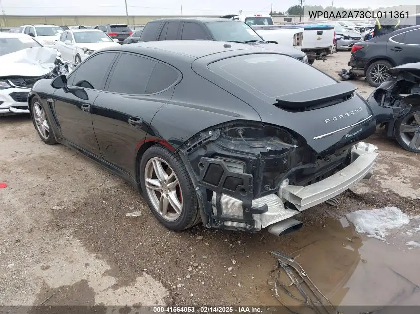 2012 Porsche Panamera 4 VIN: WP0AA2A73CL011361 Lot: 41564053