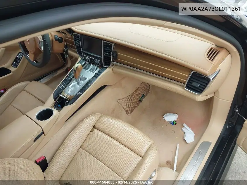 2012 Porsche Panamera 4 VIN: WP0AA2A73CL011361 Lot: 41564053
