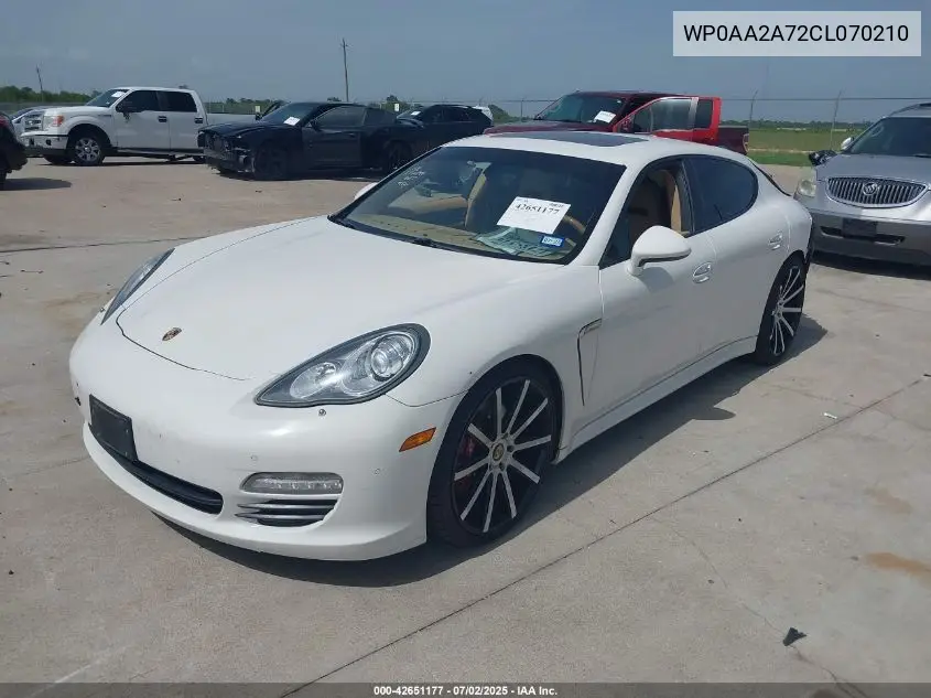 2012 Porsche Panamera 4 VIN: WP0AA2A72CL070210 Lot: 42651177