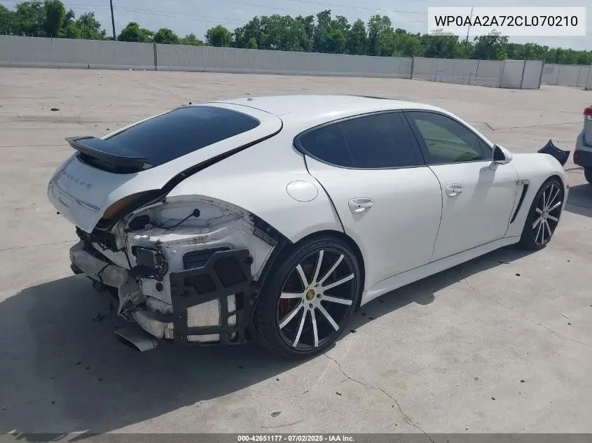2012 Porsche Panamera 4 VIN: WP0AA2A72CL070210 Lot: 42651177