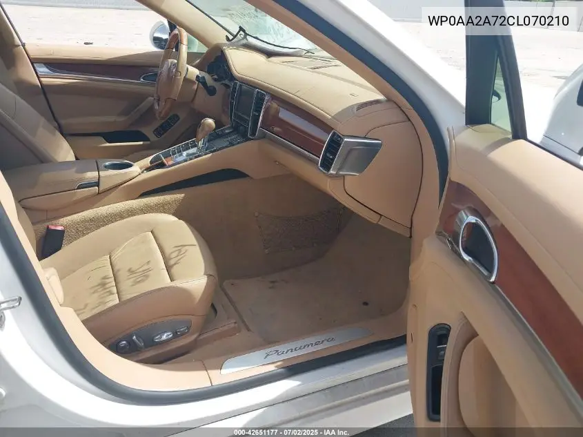 2012 Porsche Panamera 4 VIN: WP0AA2A72CL070210 Lot: 42651177