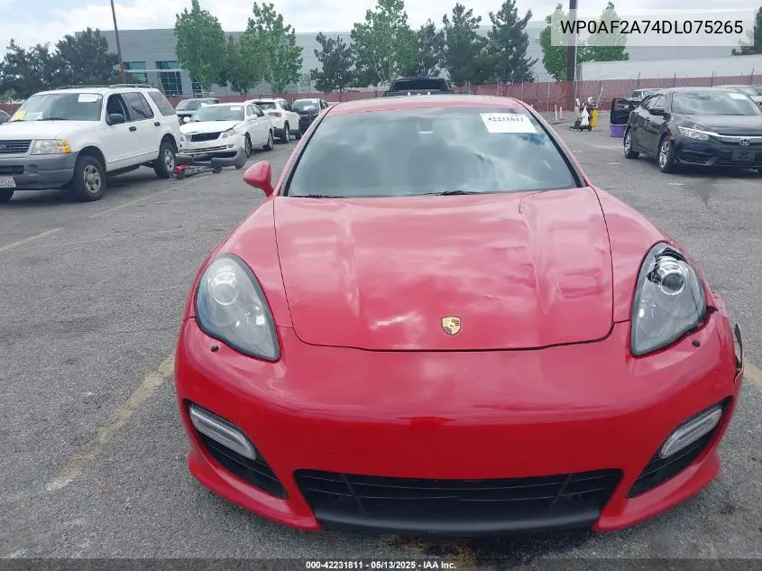 2013 Porsche Panamera Gts VIN: WP0AF2A74DL075265 Lot: 42231811