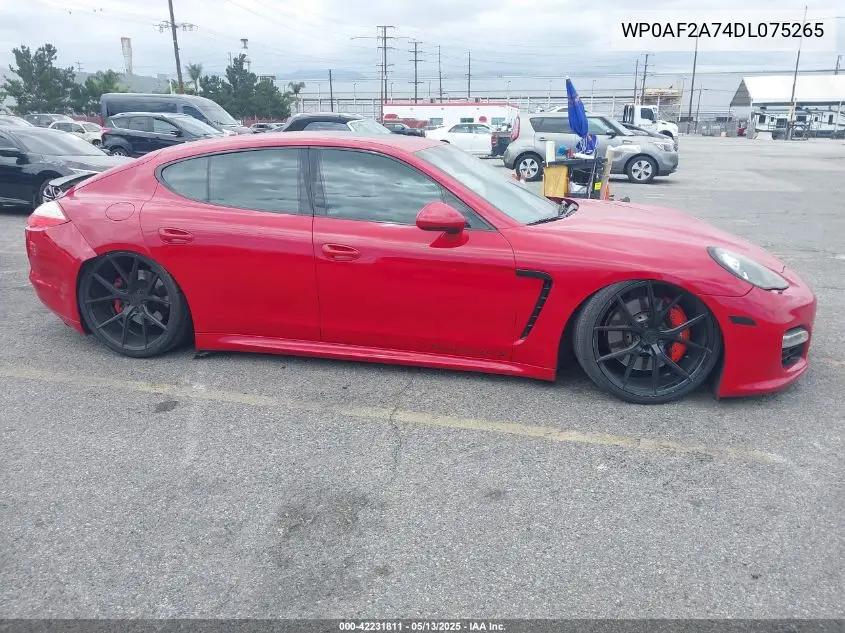 2013 Porsche Panamera Gts VIN: WP0AF2A74DL075265 Lot: 42231811