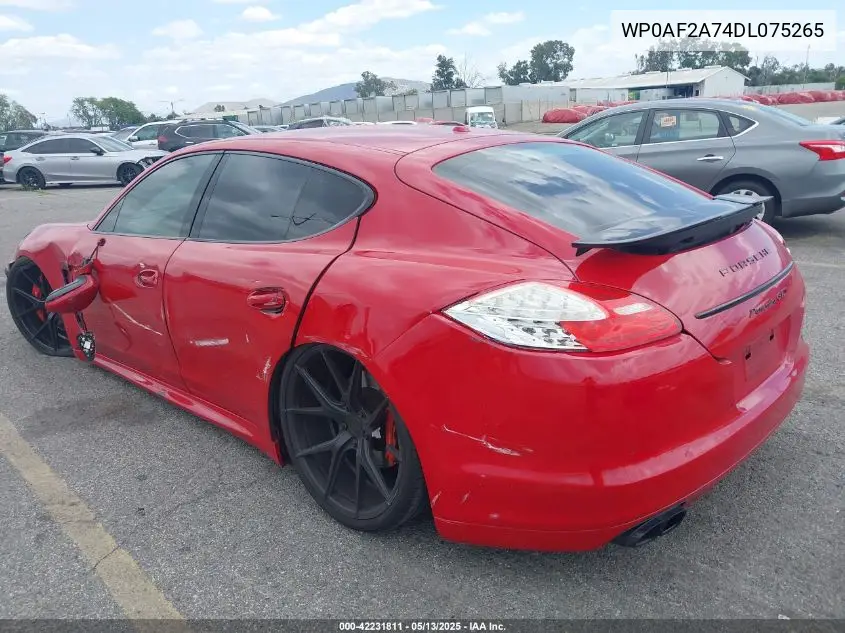 2013 Porsche Panamera Gts VIN: WP0AF2A74DL075265 Lot: 42231811