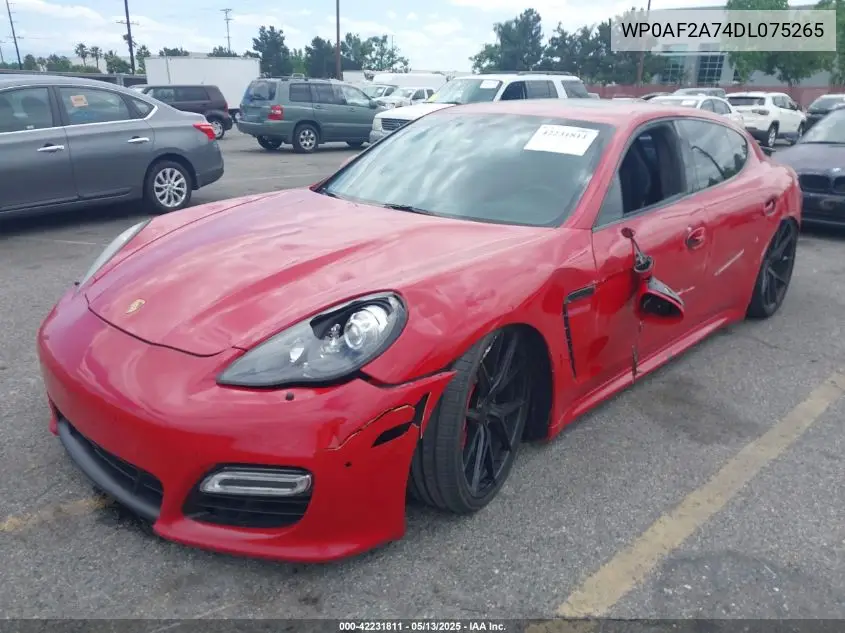2013 Porsche Panamera Gts VIN: WP0AF2A74DL075265 Lot: 42231811