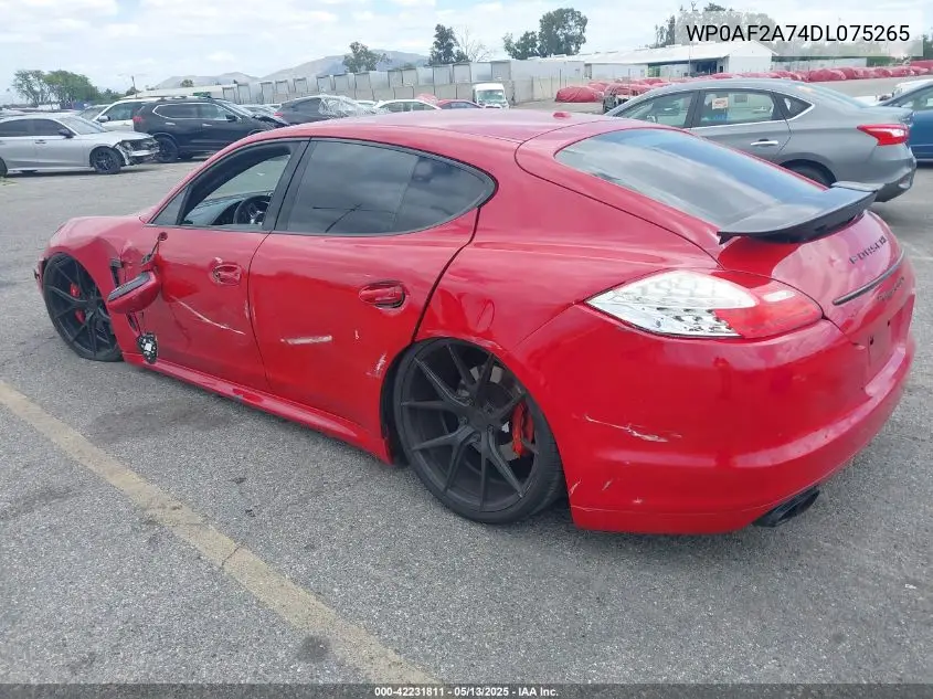 2013 Porsche Panamera Gts VIN: WP0AF2A74DL075265 Lot: 42231811
