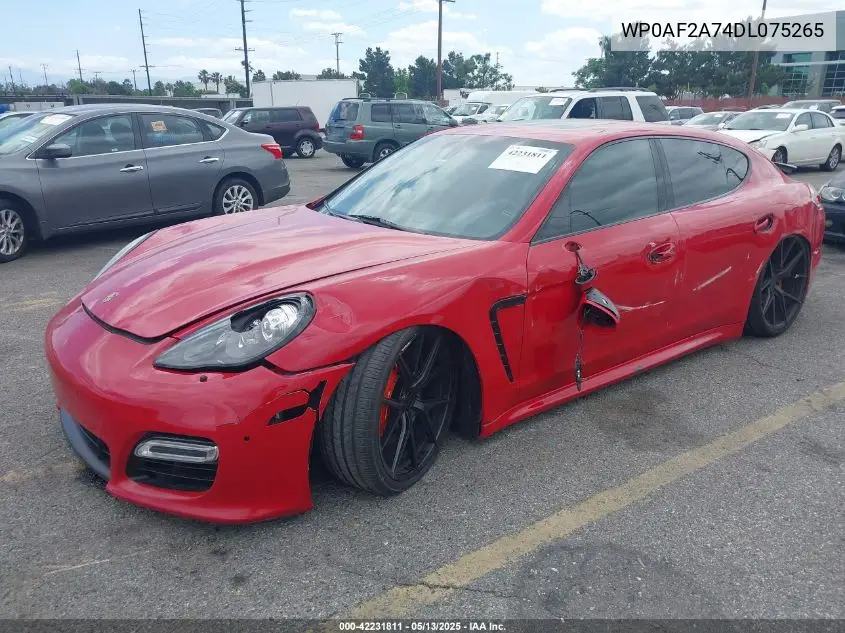 2013 Porsche Panamera Gts VIN: WP0AF2A74DL075265 Lot: 42231811