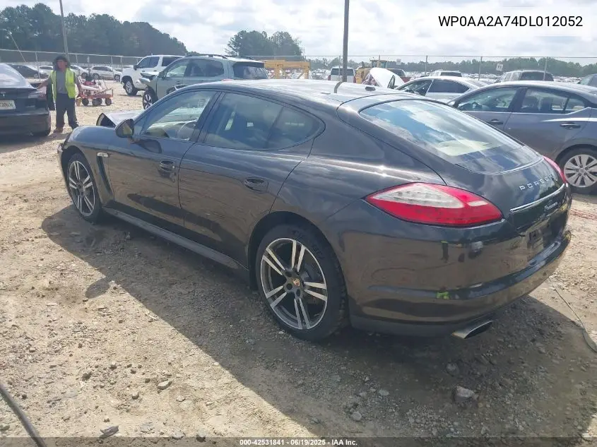 2013 Porsche Panamera 4 VIN: WP0AA2A74DL012052 Lot: 42531841