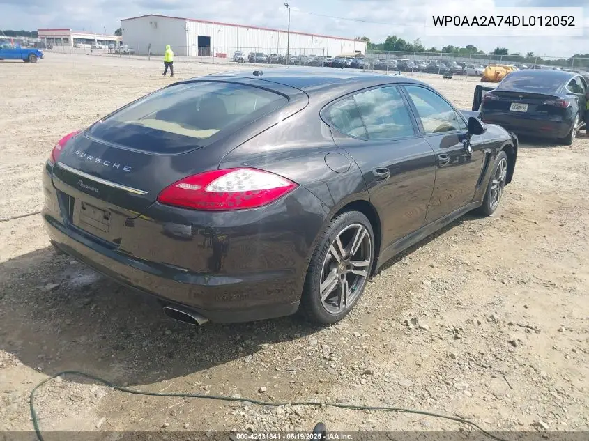 2013 Porsche Panamera 4 VIN: WP0AA2A74DL012052 Lot: 42531841