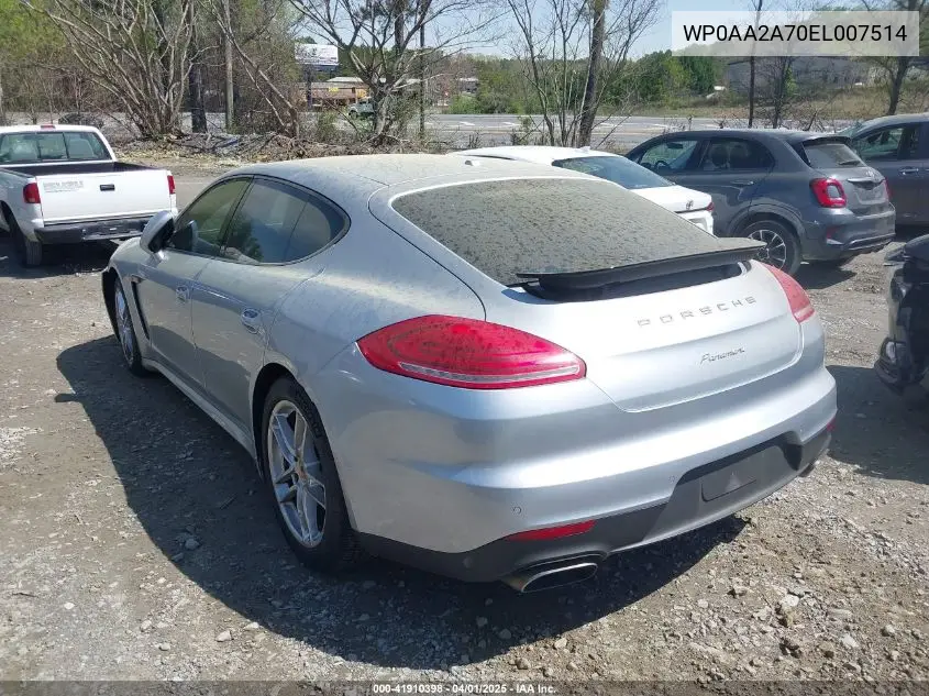 2014 Porsche Panamera 4 VIN: WP0AA2A70EL007514 Lot: 41910398