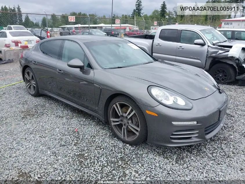 2014 Porsche Panamera 4 VIN: WP0AA2A70EL005911 Lot: 42620213