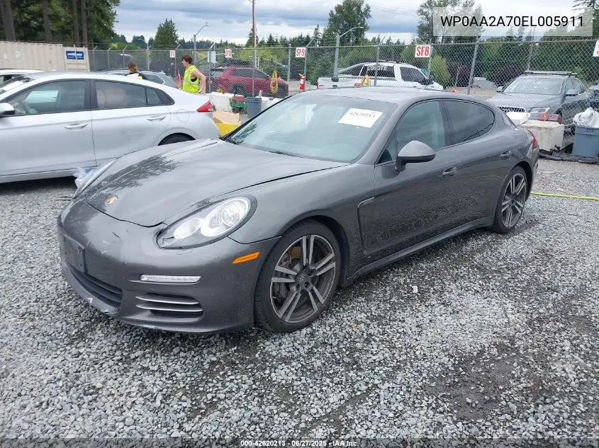 2014 Porsche Panamera 4 VIN: WP0AA2A70EL005911 Lot: 42620213