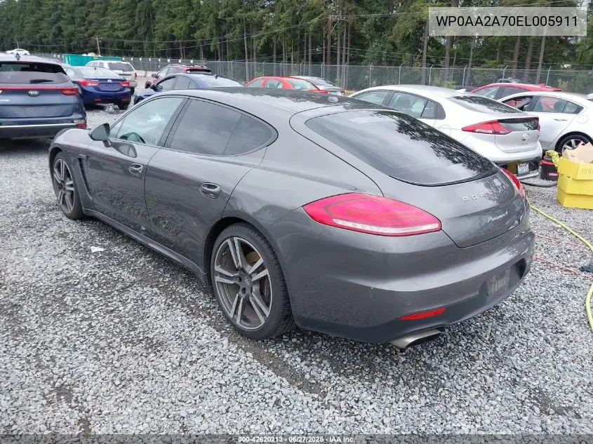 2014 Porsche Panamera 4 VIN: WP0AA2A70EL005911 Lot: 42620213