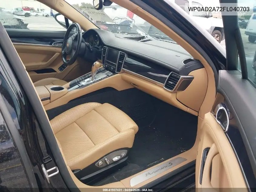 2015 Porsche Panamera E-Hybrid S VIN: WP0AD2A72FL040703 Lot: 41937431