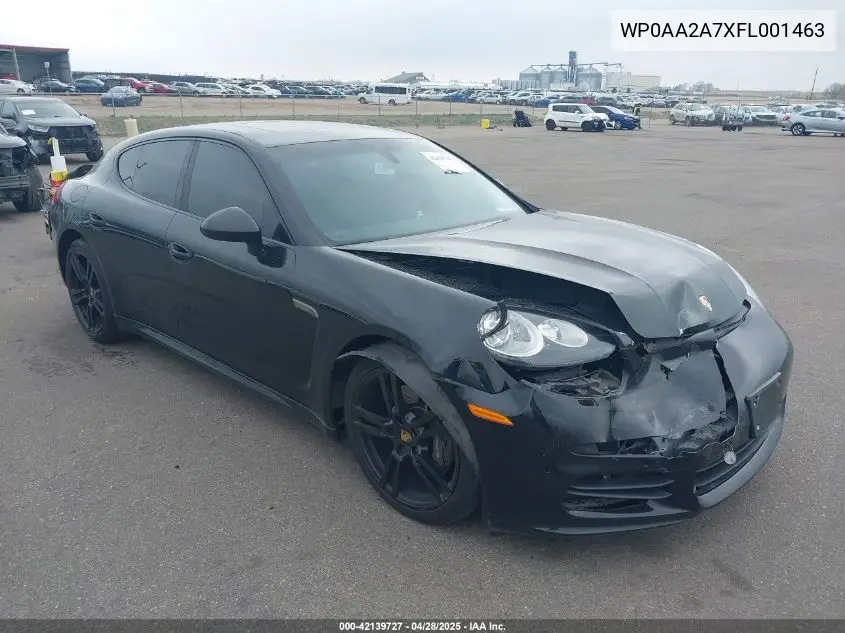 2015 Porsche Panamera 4 VIN: WP0AA2A7XFL001463 Lot: 42139727