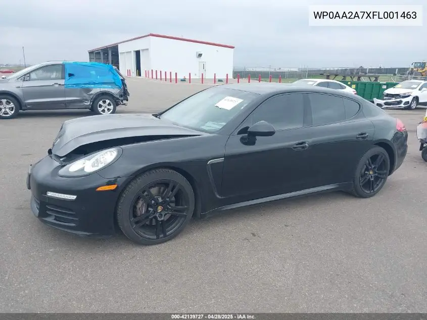2015 Porsche Panamera 4 VIN: WP0AA2A7XFL001463 Lot: 42139727